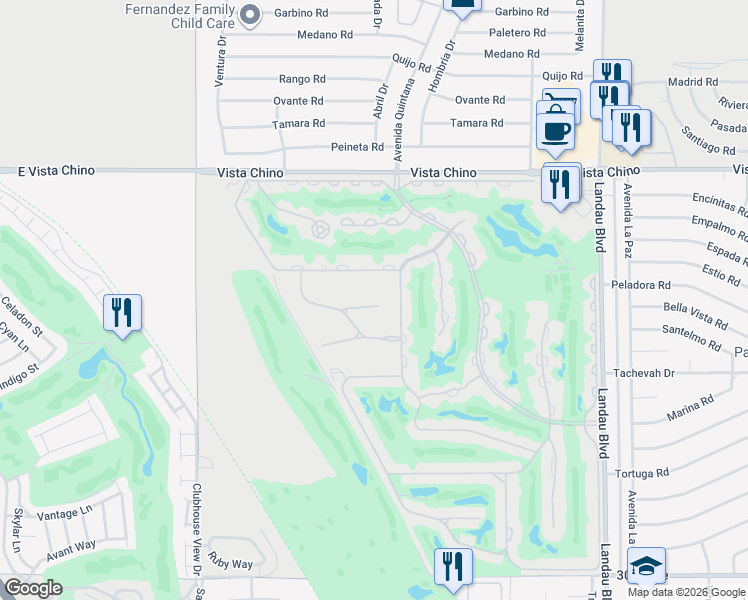map of restaurants, bars, coffee shops, grocery stores, and more near 67447 Zuni Court in Cathedral City