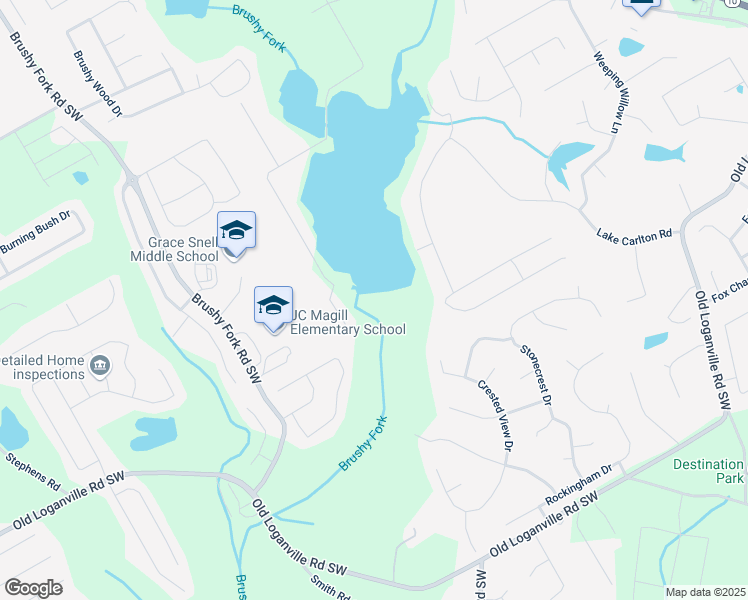 map of restaurants, bars, coffee shops, grocery stores, and more near 4011 Lake Carlton Road in Loganville