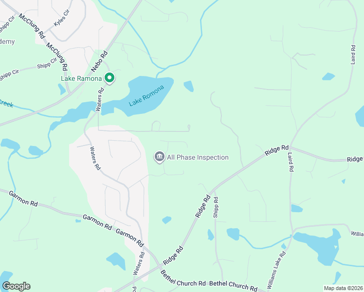 map of restaurants, bars, coffee shops, grocery stores, and more near 164 Mayfield Court in Hiram