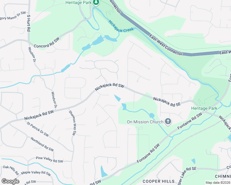 map of restaurants, bars, coffee shops, grocery stores, and more near 4754 Kelley Court in Mableton