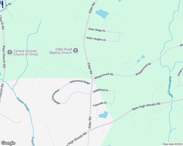 map of restaurants, bars, coffee shops, grocery stores, and more near 2075 Elder Road in Bishop