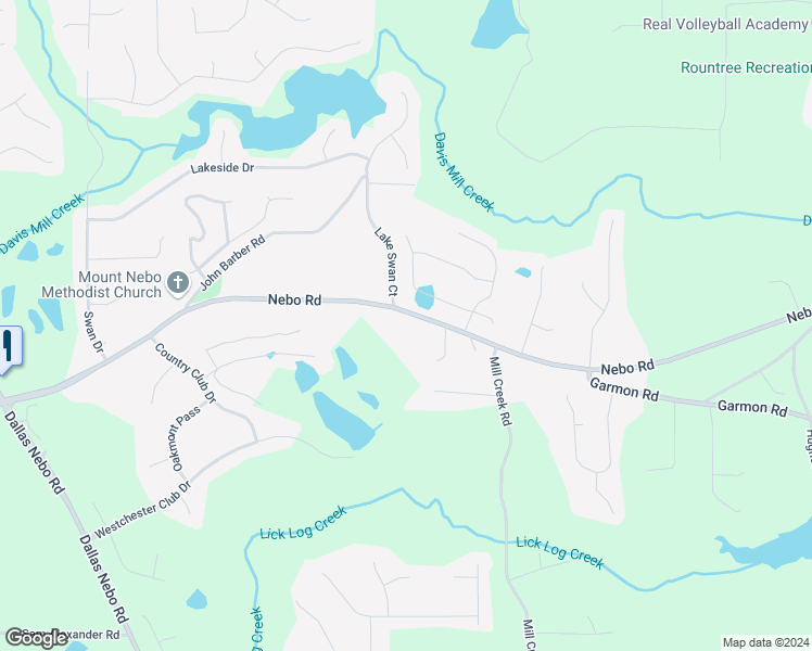 map of restaurants, bars, coffee shops, grocery stores, and more near 4222 Nebo Road in Hiram