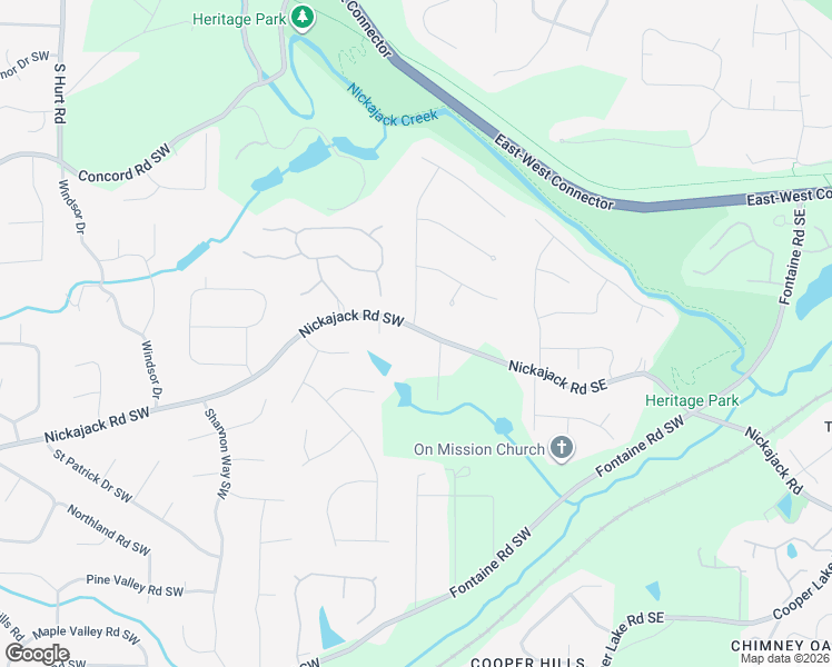 map of restaurants, bars, coffee shops, grocery stores, and more near 4570 Queen Anne Court Southeast in Mableton