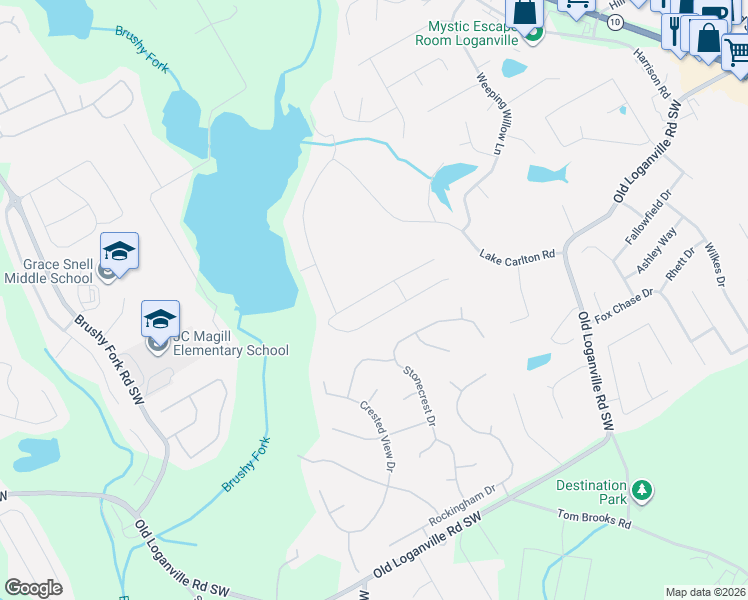 map of restaurants, bars, coffee shops, grocery stores, and more near 774 Lakehaven Lane in Walnut Grove