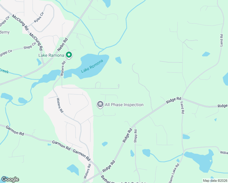 map of restaurants, bars, coffee shops, grocery stores, and more near 117 Mayfield Court in Hiram