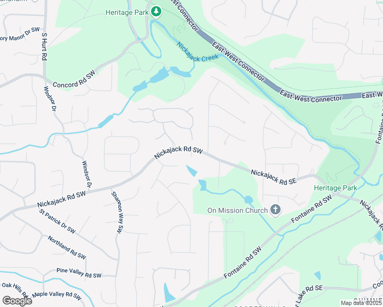 map of restaurants, bars, coffee shops, grocery stores, and more near 4754 Kelley Court in Mableton