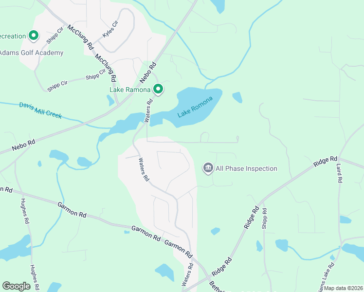 map of restaurants, bars, coffee shops, grocery stores, and more near 272 Thornbrooke Drive in Hiram