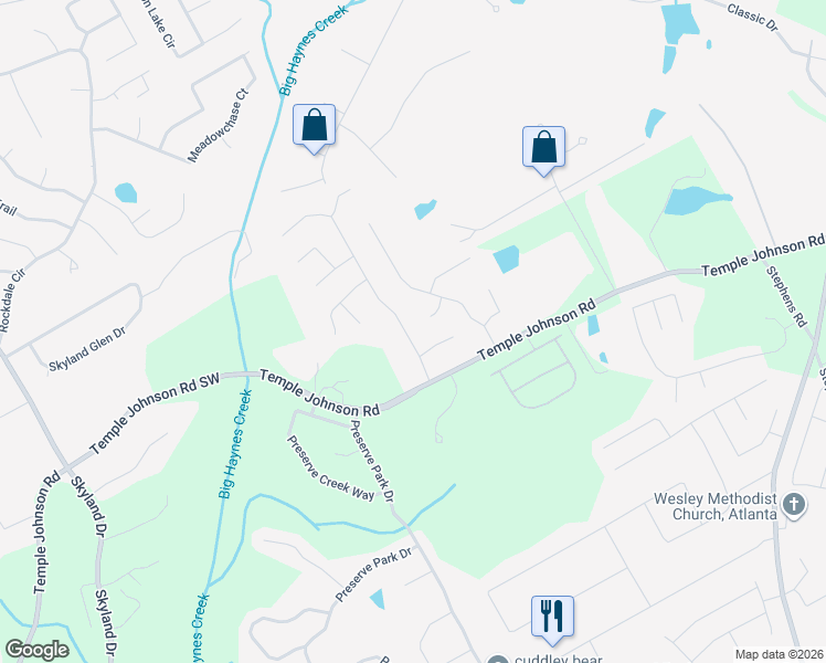 map of restaurants, bars, coffee shops, grocery stores, and more near 3360 Summit Place Drive in Loganville