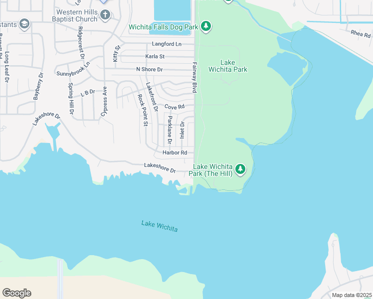 map of restaurants, bars, coffee shops, grocery stores, and more near 4604 Harbor Rd in Wichita Falls