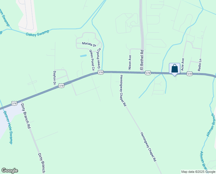 map of restaurants, bars, coffee shops, grocery stores, and more near 378 Off Highway in Conway