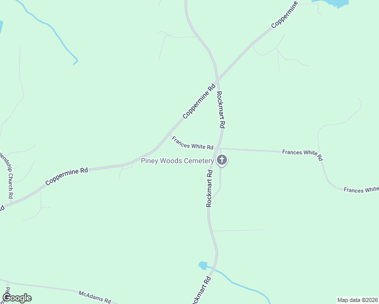 map of restaurants, bars, coffee shops, grocery stores, and more near 71 Frances White Road in Buchanan