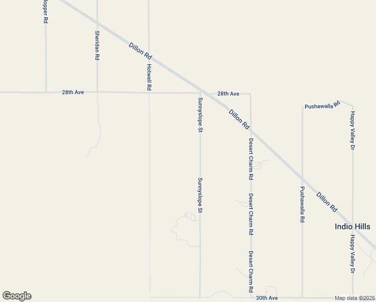 map of restaurants, bars, coffee shops, grocery stores, and more near 28561 Sunnyslope Street in Desert Hot Springs