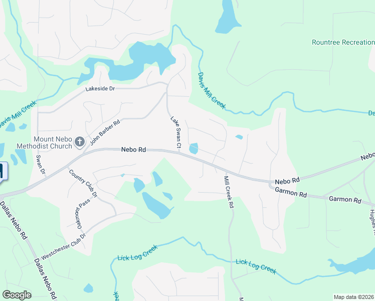 map of restaurants, bars, coffee shops, grocery stores, and more near 135 Lenox Court in Hiram