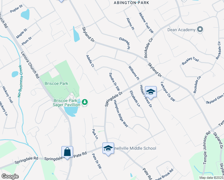map of restaurants, bars, coffee shops, grocery stores, and more near 2368 Ellis Court in Snellville