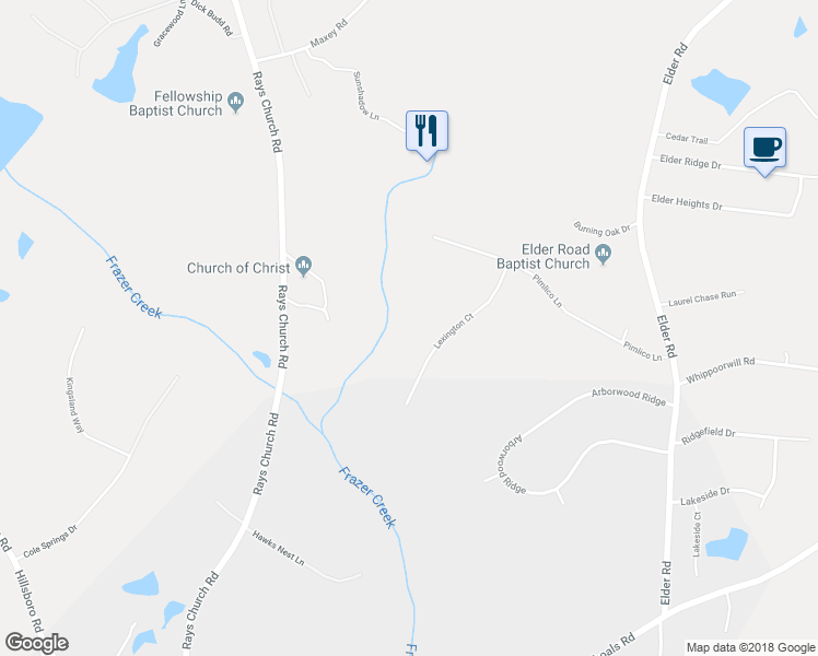 map of restaurants, bars, coffee shops, grocery stores, and more near 1120 Lexington Court in Bishop