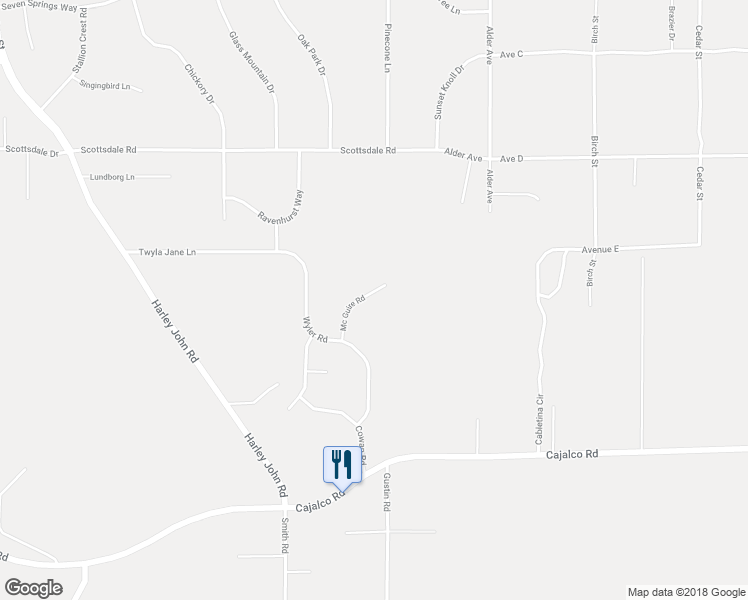 map of restaurants, bars, coffee shops, grocery stores, and more near 19046 Mc Guire Road in Perris