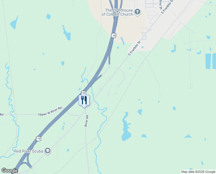 map of restaurants, bars, coffee shops, grocery stores, and more near 373 Butterfield Trail in Colbert