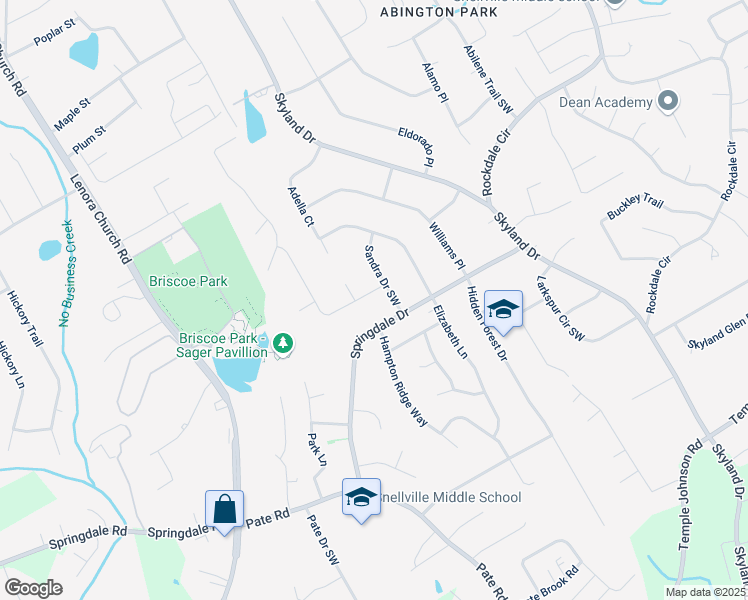 map of restaurants, bars, coffee shops, grocery stores, and more near 2368 Ellis Court in Snellville