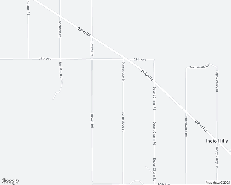 map of restaurants, bars, coffee shops, grocery stores, and more near 28561 Sunnyslope Street in Desert Hot Springs