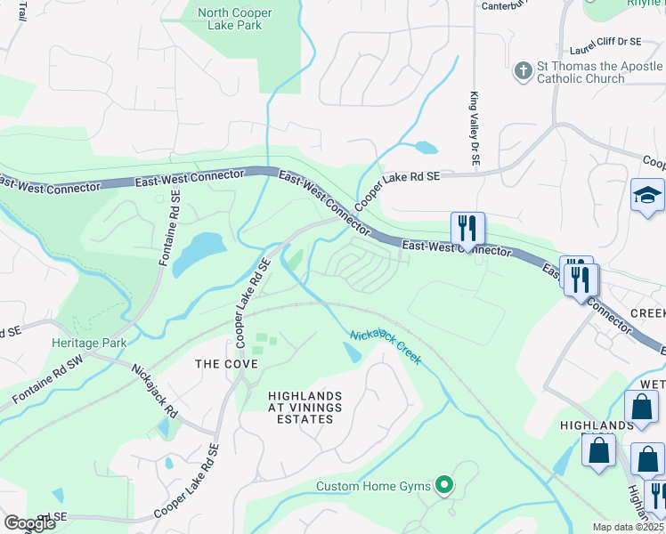 map of restaurants, bars, coffee shops, grocery stores, and more near 4204 Hardy Avenue in Smyrna