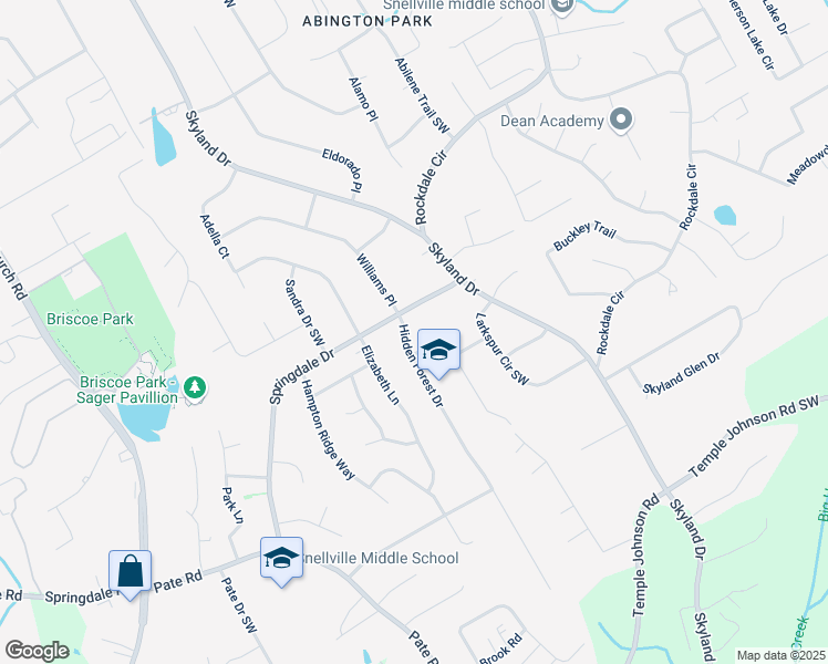 map of restaurants, bars, coffee shops, grocery stores, and more near 3026 Hidden Forest Drive in Snellville