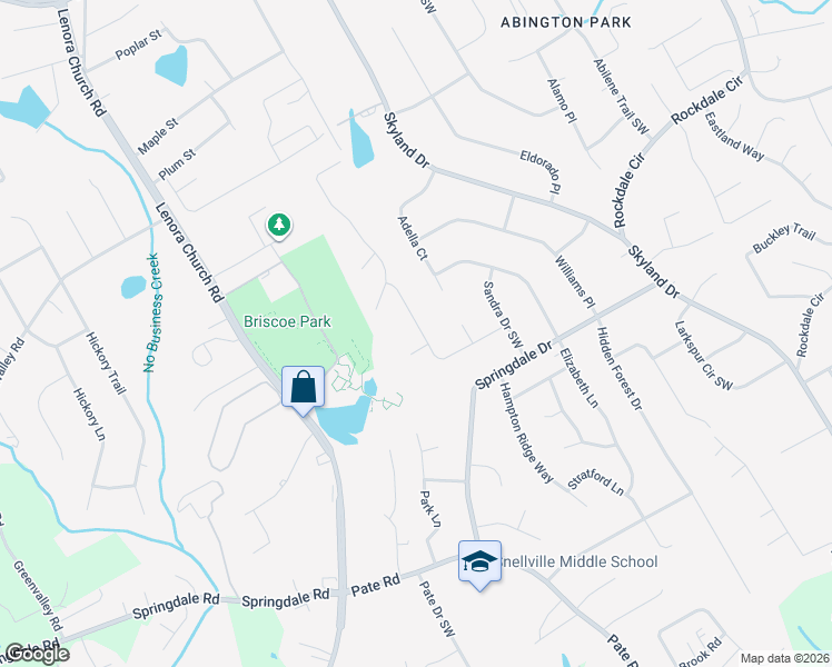 map of restaurants, bars, coffee shops, grocery stores, and more near 2441 Gene Court in Snellville
