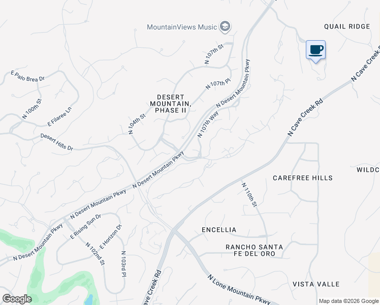map of restaurants, bars, coffee shops, grocery stores, and more near 39354 North 107th Way in Scottsdale