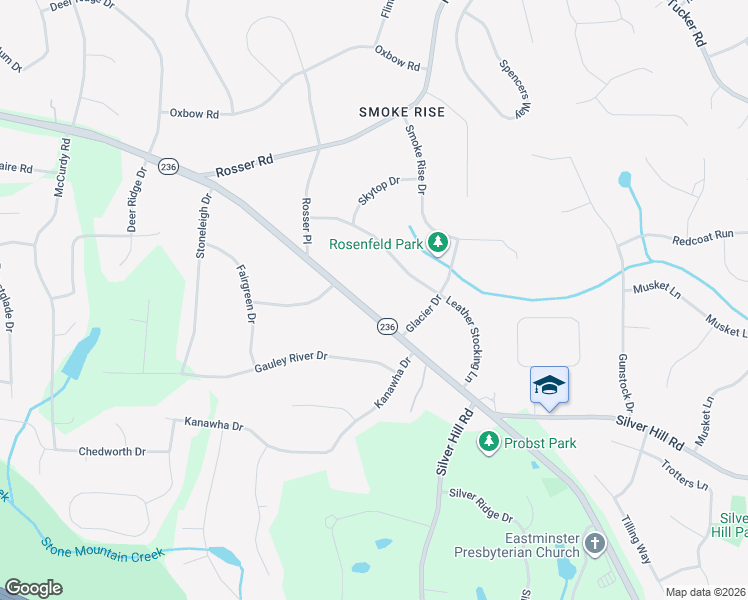 map of restaurants, bars, coffee shops, grocery stores, and more near 5436 Hugh Howell Road in Stone Mountain