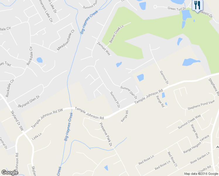 map of restaurants, bars, coffee shops, grocery stores, and more near 3290 Summit Place Drive in Loganville