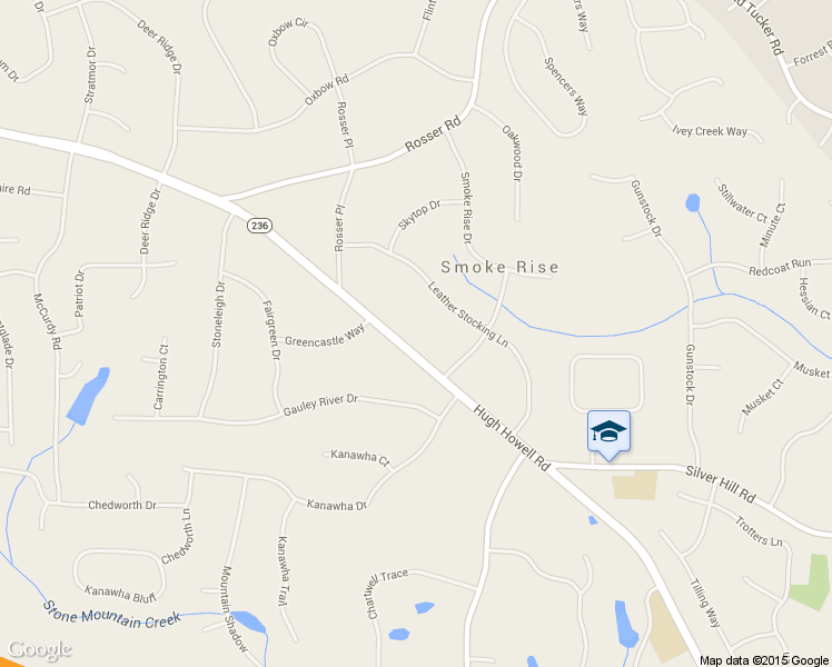 map of restaurants, bars, coffee shops, grocery stores, and more near 5436 Hugh Howell Rd in Stone Mountain