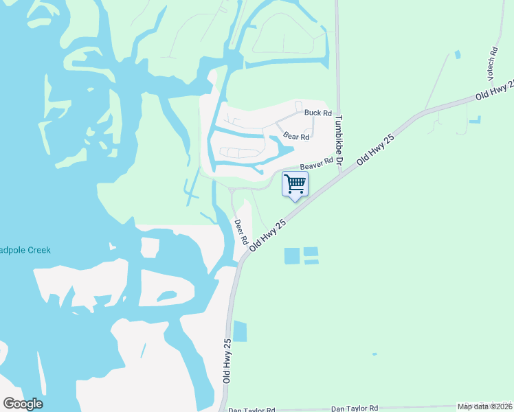 map of restaurants, bars, coffee shops, grocery stores, and more near 50041 Beaver Road in Aberdeen