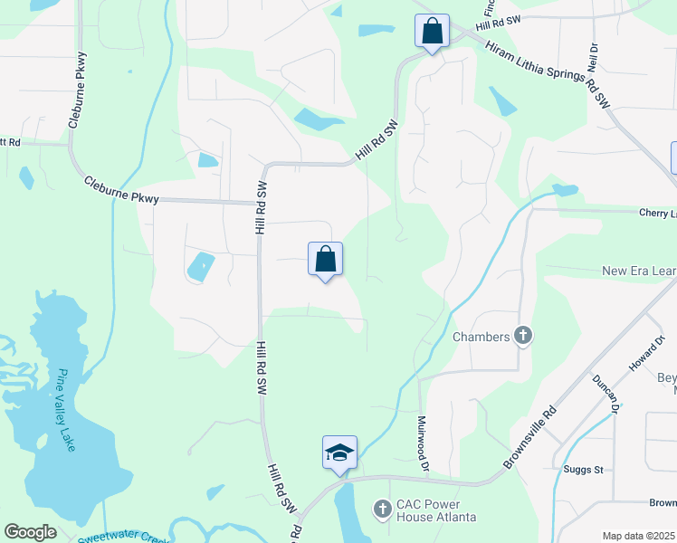 map of restaurants, bars, coffee shops, grocery stores, and more near 4557 Waldens Farm Court in Powder Springs