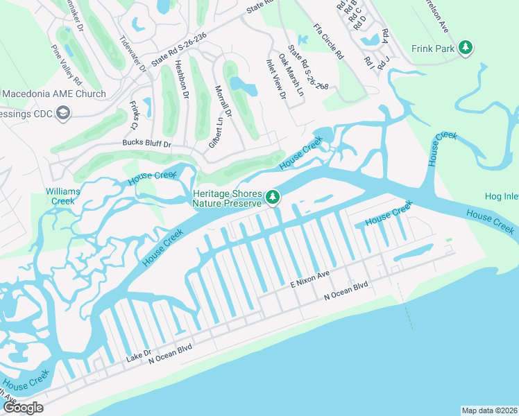 map of restaurants, bars, coffee shops, grocery stores, and more near 5413 Heritage Drive in North Myrtle Beach