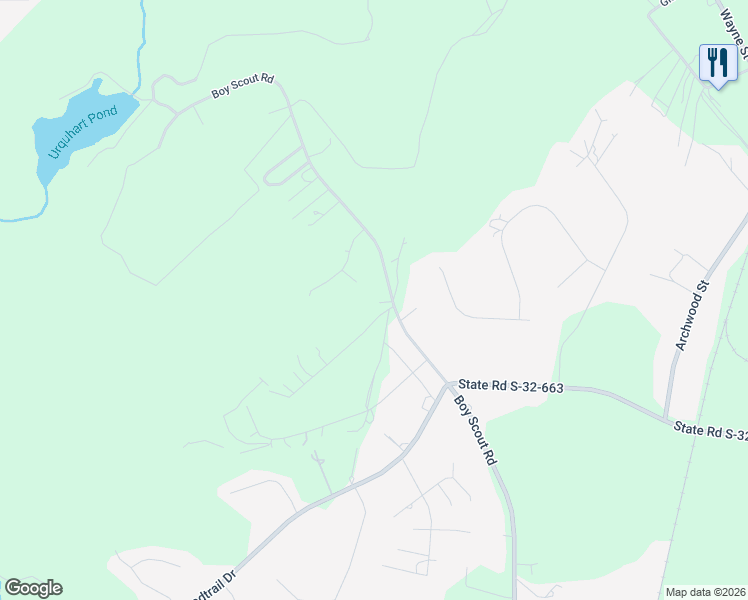 map of restaurants, bars, coffee shops, grocery stores, and more near 555-559 Boy Scout Road in Gaston