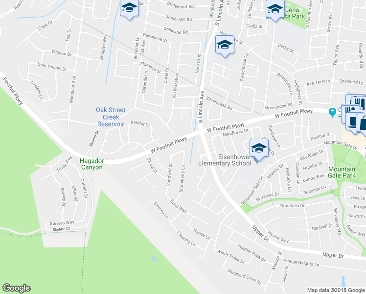 map of restaurants, bars, coffee shops, grocery stores, and more near 1121 Langtree Lane in Corona