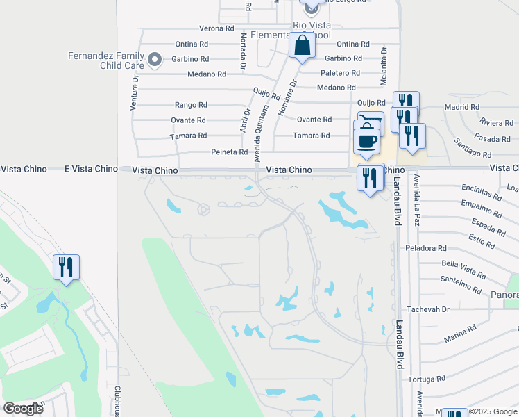 map of restaurants, bars, coffee shops, grocery stores, and more near 67499 Toltec Court in Cathedral City