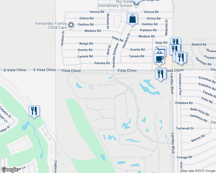 map of restaurants, bars, coffee shops, grocery stores, and more near 67433 Toltec Court in Cathedral City