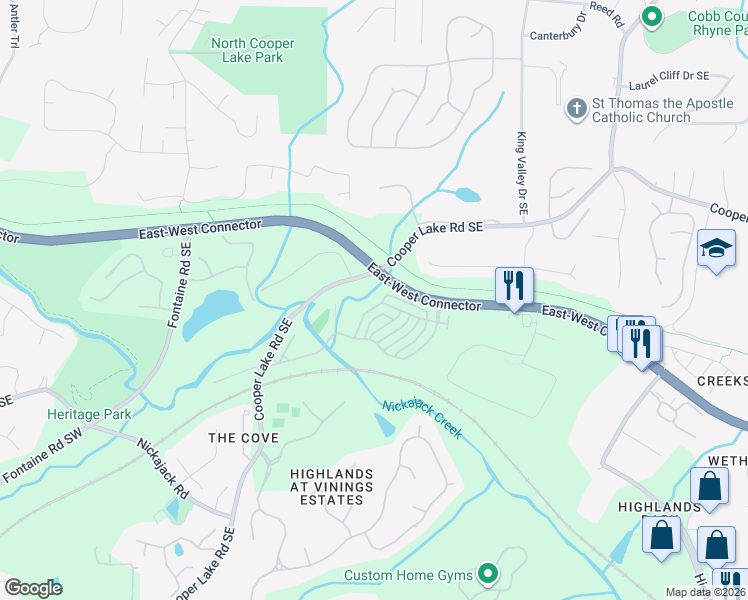 map of restaurants, bars, coffee shops, grocery stores, and more near 4221 Hardy Avenue in Smyrna