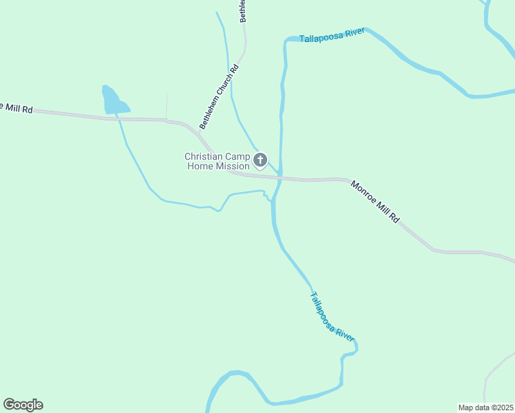 map of restaurants, bars, coffee shops, grocery stores, and more near 1281 Monroe Mill Road in Buchanan