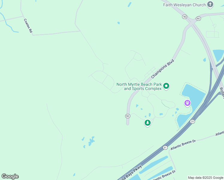 map of restaurants, bars, coffee shops, grocery stores, and more near 3801 Park Pointe Avenue in Little River