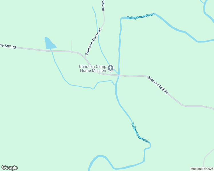 map of restaurants, bars, coffee shops, grocery stores, and more near 1281 Monroe Mill Road in Buchanan