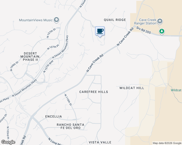 map of restaurants, bars, coffee shops, grocery stores, and more near 11088 East Carefree Way in Scottsdale