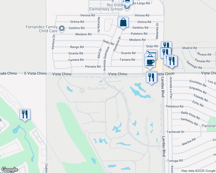 map of restaurants, bars, coffee shops, grocery stores, and more near in Cathedral City