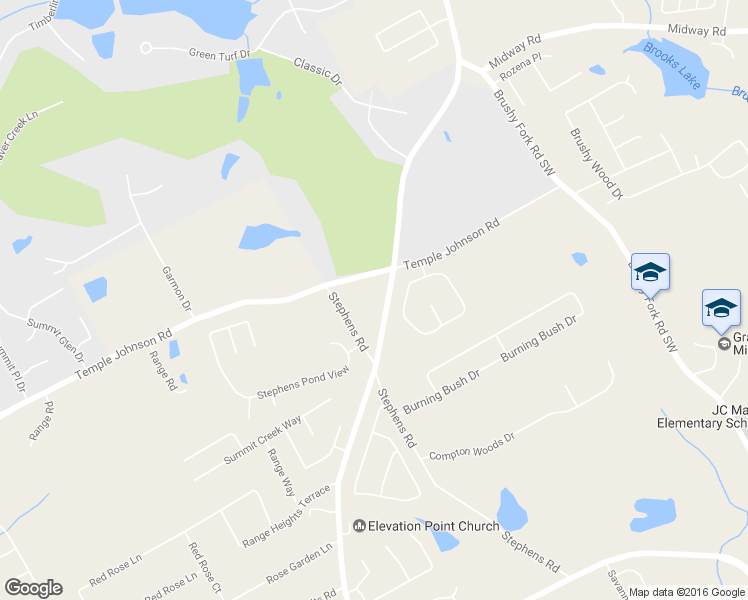 map of restaurants, bars, coffee shops, grocery stores, and more near 3521 Rosebud Rd in Loganville