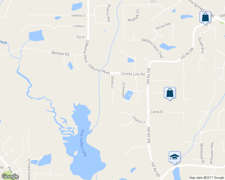 map of restaurants, bars, coffee shops, grocery stores, and more near 4928 Sheila Lane in Powder Springs