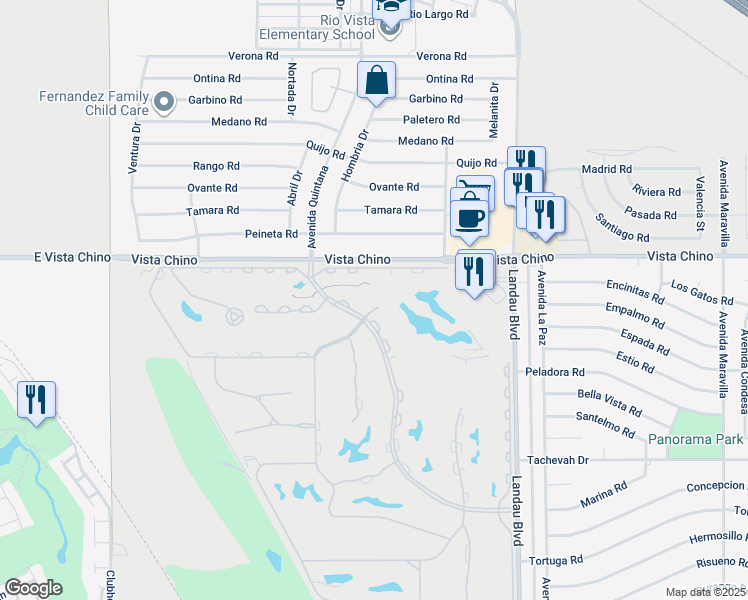 map of restaurants, bars, coffee shops, grocery stores, and more near 67706 South Natoma Drive in Cathedral City