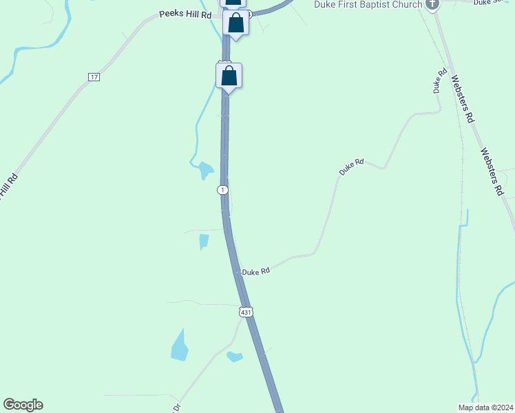 map of restaurants, bars, coffee shops, grocery stores, and more near 11968 U.S. 431 in Ohatchee