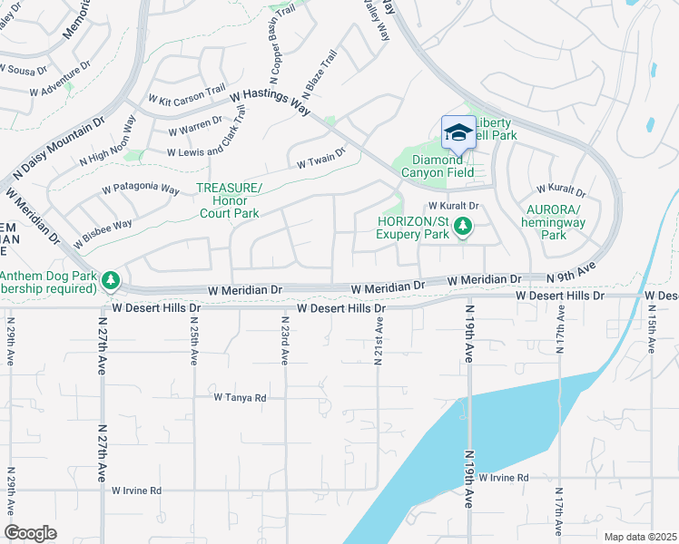 map of restaurants, bars, coffee shops, grocery stores, and more near 39524 North Belfair Way in New River