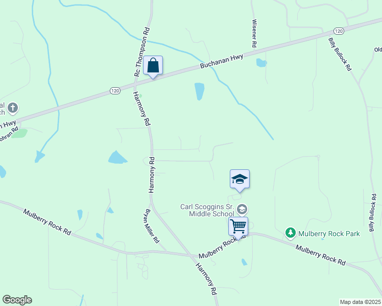 map of restaurants, bars, coffee shops, grocery stores, and more near 188 Harmony Woods Drive in Dallas