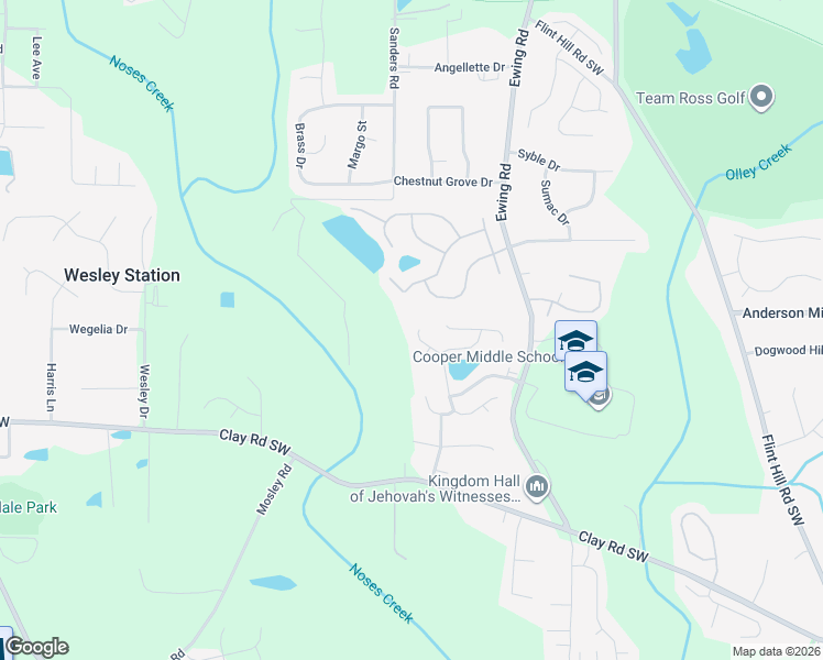 map of restaurants, bars, coffee shops, grocery stores, and more near 4534 Rugosa Way in Austell